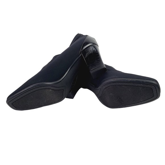 Donald J. Pliner Reya Neoprene Brazillian Crocodile Leather Booties Sz 6.5 - Picture 9 of 9